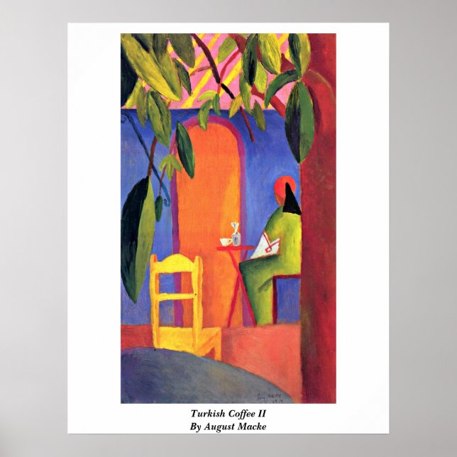 Póster Café Turco (Ii) Por August Macke (Frente)