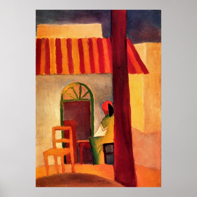 Poster Café Turco por August Macke (Frente)