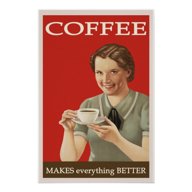 Póster Café Vintage (Frente)