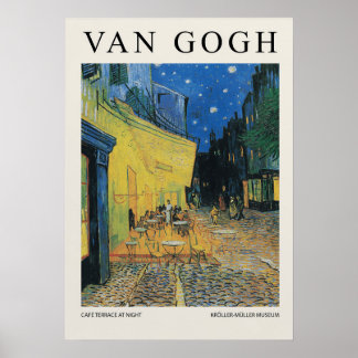 Poster Cafee Terrace At Night Blossom