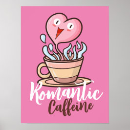 Poster Cafeína Romântica Personalizável