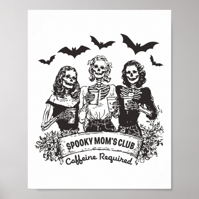 Poster Cafeine de Clube de Mães Spooky Requerida para o d (Frente)