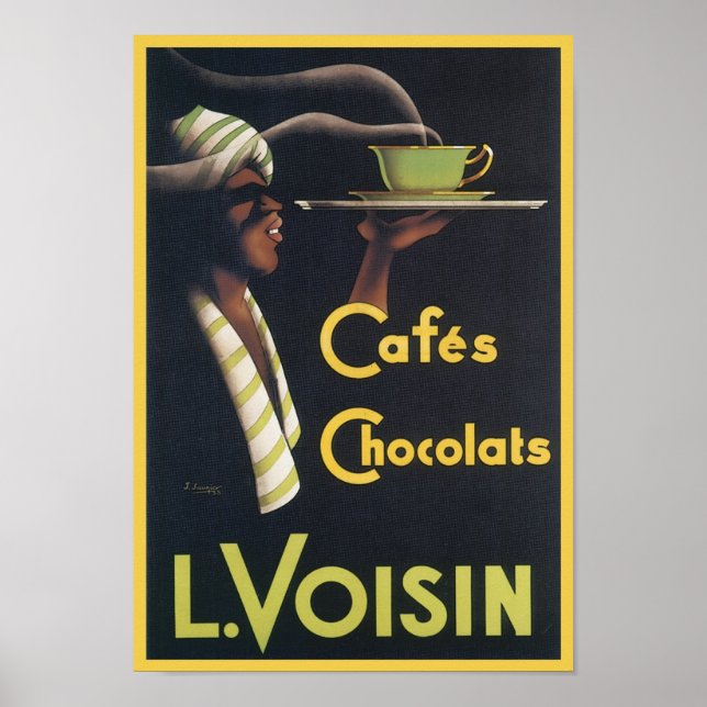 Póster Cafés Chocolats L. Voisin Vintage Ad (Frente)