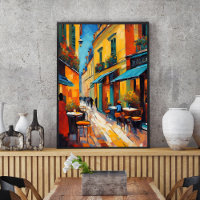 Cafés Coloridos e Calçada de Pedra