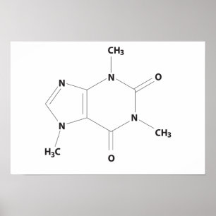 Poster Caffeine Molecule