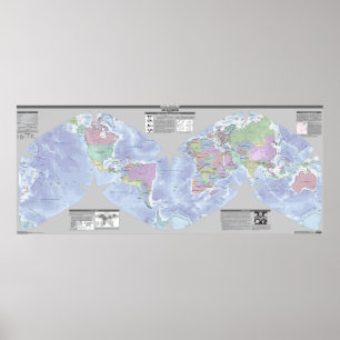 Póster Cahill-Keyes Mapa Político Mundial
