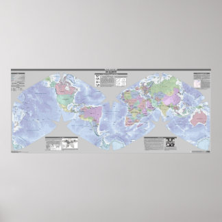 Póster Cahill-Keyes Mapa Político Mundial