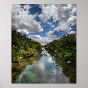 Poster Caiaque da angra de Barton - Austin Texas