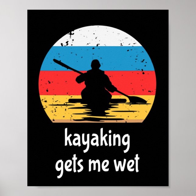 Poster Caiaque Remo Barco Retro Vintage Caiaque  (Frente)