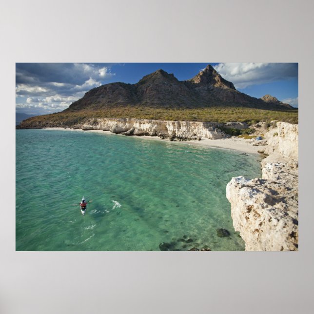 Póster Caiaqueiro no Golfo da Califórnia na Isla (Frente)