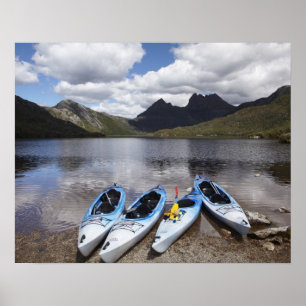 Póster Caiaques, Cradle Mountain e Dove Lake, Cradle
