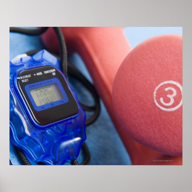 Póster Cãibras e cronômetro (Frente)