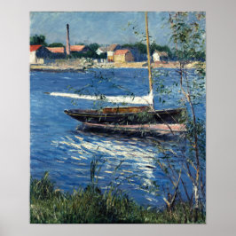 Poster Caillebotte - Barco Atracado no Sena