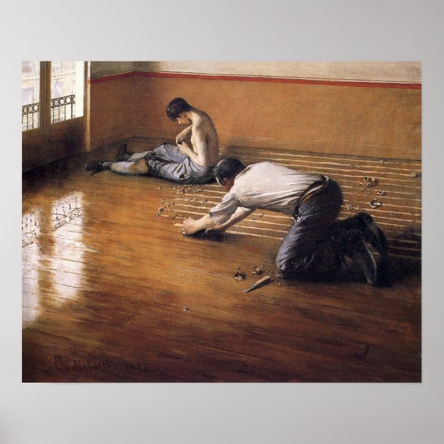 Poster Caillebotte - Escrapadores-Piso 1876 (Frente)