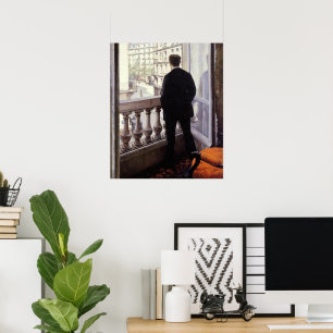 Poster Caillebotte - Jovem à sua Janela