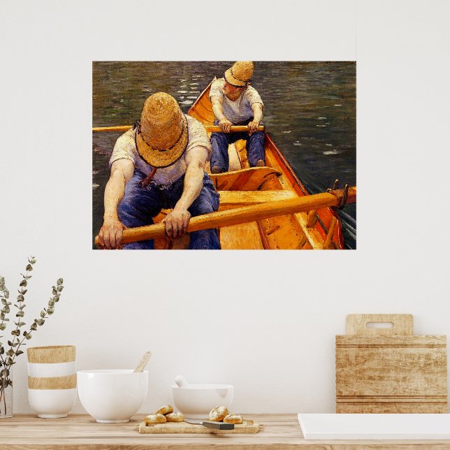 Poster Caillebotte - Oarsmen, pintura popular, (Cozinha)
