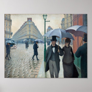 Poster Caillebotte Paris Street Rainy Day Painting