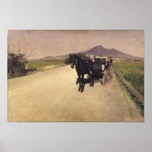Poster Caillebotte - Uma Estrada Em Nápoles 1872