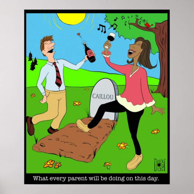 Poster Caillou Death Party (Frente)