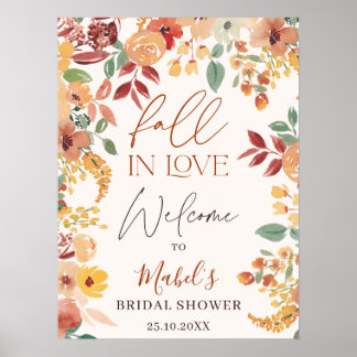 Poster Cair de Amor Pintura em Aquarela para Noiva Bem-vi