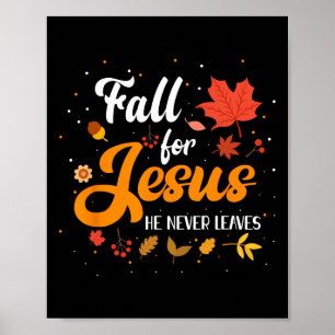 Poster Cair Por Jesus Nunca Deixou A Fé Cristã Lov