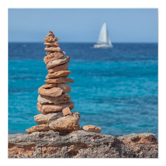 Póster Cairn no mar Mediterrâneo (Frente)