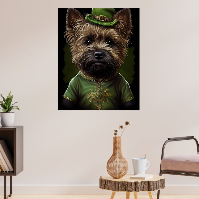 Poster Cairn Terrier cão na Rua. (Sala de Estar 3)
