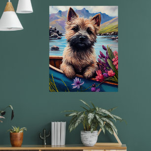 Poster Cairn Terrier em um remo: Uma aventura cênica