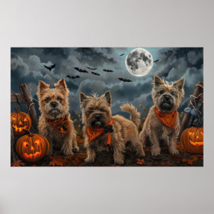 Poster Cairn Terrier Halloween Spooky