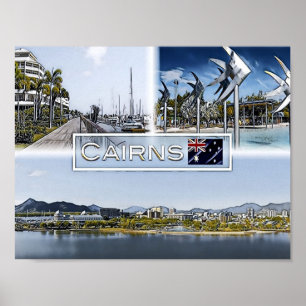 Poster Cairns - Queensland - Austrália - Mosaico -