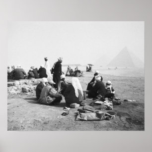 Póster Cairo Egito, Camel Jockeys Giza Pirâmides (NR) 2