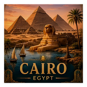 Póster 🧲 Cairo Egito Presente de Férias Para Viajantes �