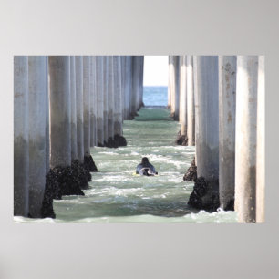 Póster Cais "Califórnia de Huntington Beach