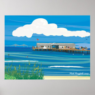 Póster Cais da cidade da ilha de Anna Maria