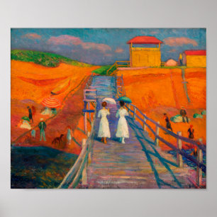 Poster Cais de Cape Cod pelo vintage de William Glackens