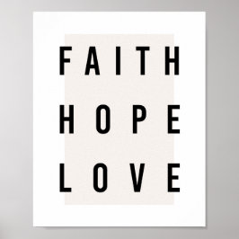 Poster Caixa de Amor Faith Hope