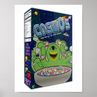 Poster Caixa de cereais COSMOS
