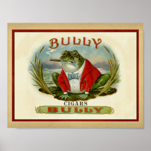 Poster Caixa de Charutos da Vintage Bullfrog