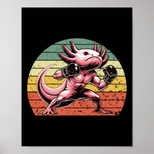 Poster Caixa de Excelente do Axolotl Boxer Boxer do Estil