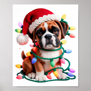 Poster Caixa de Fio de Cachorro Boxer Costura Tricô Croch