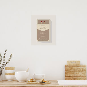 Poster Caixa de Fósforos Casal Personalizada O Par Perfei