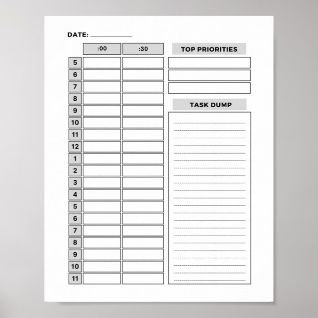 Poster Caixa de Horário (PLANEJADOR) (Frente)