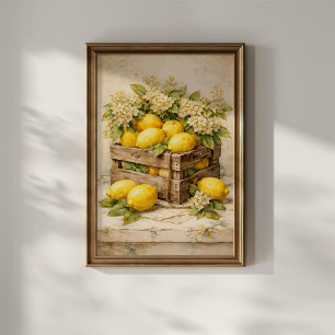 Poster Caixa de Limão Vintage