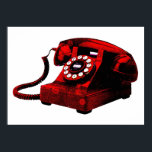 Póster Caixa de Telefone da Mesa Vermelha pop Art Antiga<br><div class="desc">Estilo de Pop de de de Caixa de Telefone Retroativo Antigo Trabalho de arte Digital</div>