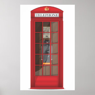 Póster Caixa de telefone vermelha