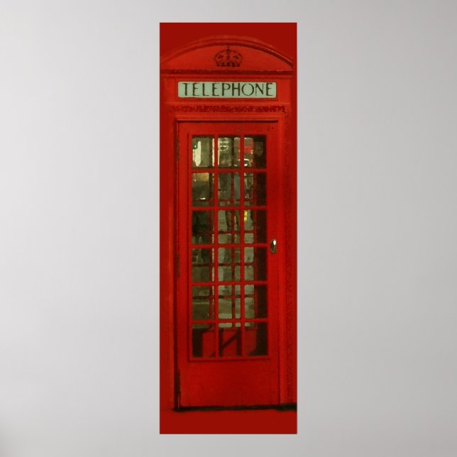 Póster Caixa de Telefone Vermelho da Cidade de Londres, p (Frente)