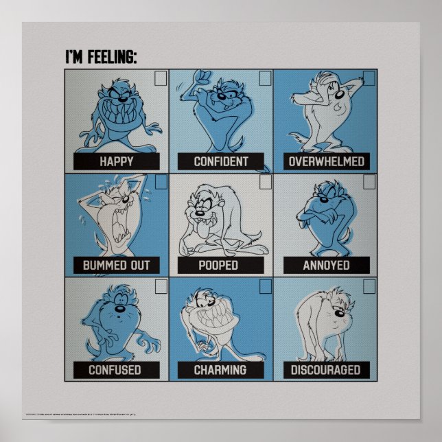 Póster Caixa de verificação TAZ™ Emotion (Frente)