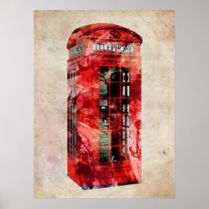Póster Caixa do telefone de Londres