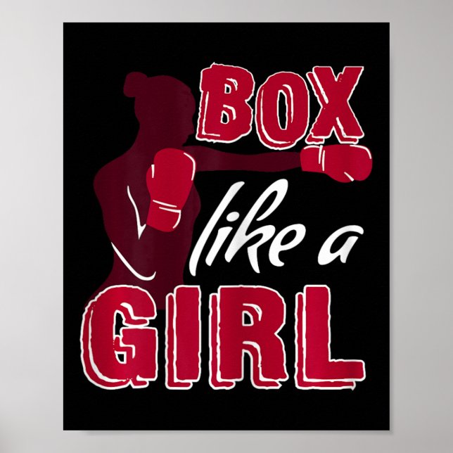 Poster Caixa Feminina Como Uma Garota Presente Engraçado  (Frente)
