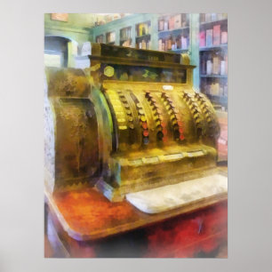 Póster Caixa registadora na farmácia